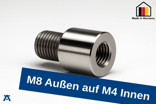 Gewindeadapter M8 Außen auf M4 Innen